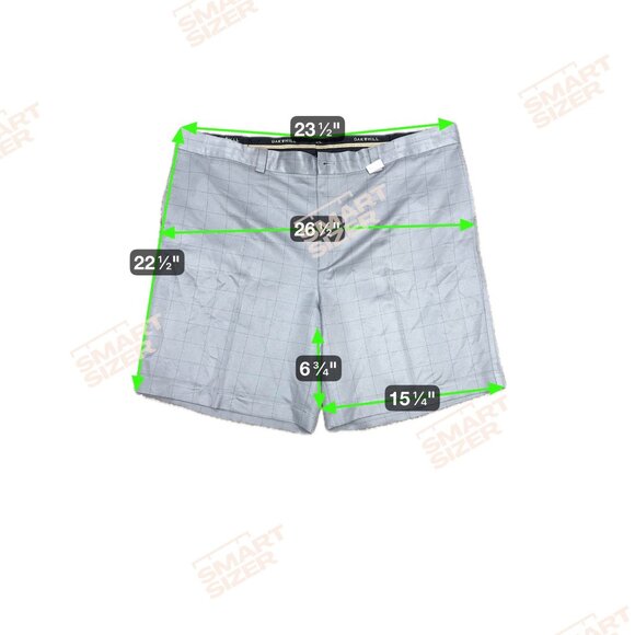 Oak Hill Mens Gray Checkered Polyester Shorts Size 48 Chino Casual Golf Big Tall - Picture 6 of 6